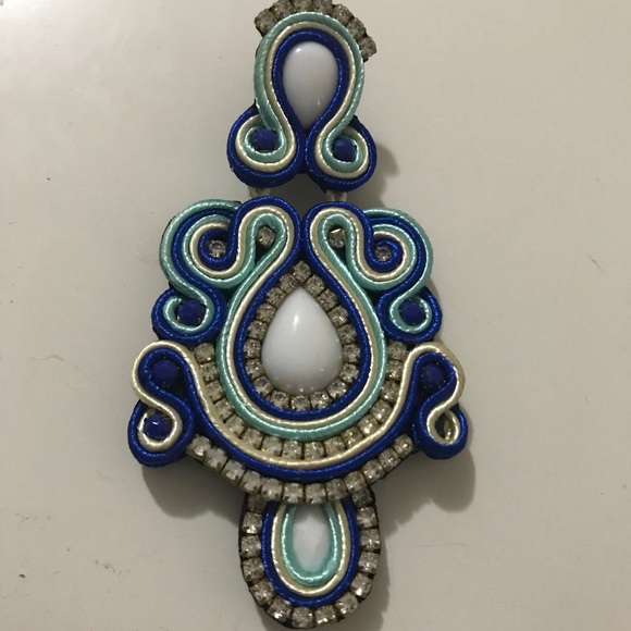 Handmade soutache earrings - Picture 2 of 2